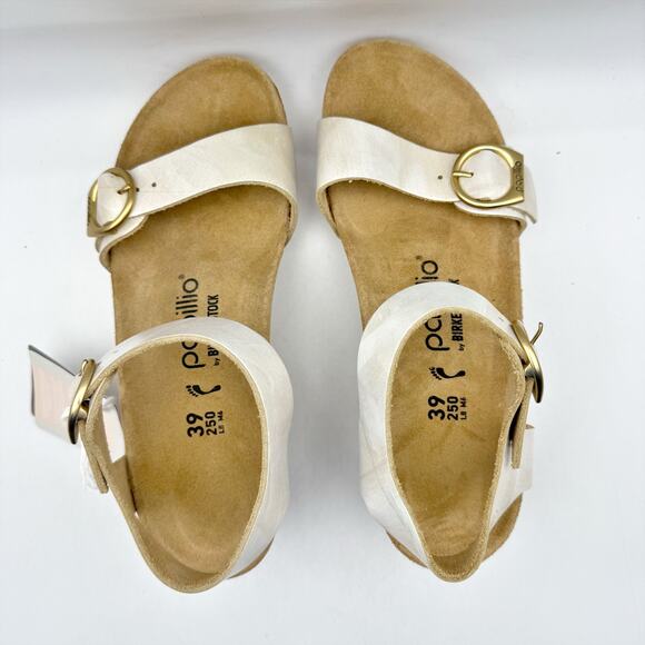 Papillio by Birkenstock Womens Soley Wedge Sandal EU 39 US 8 Silver Leather NWOB - Picture 10 of 12